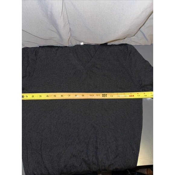 Unbranded Women's Merino Wool Sweater Silk Blend V Neck Size M Black - Picture 8 of 14
